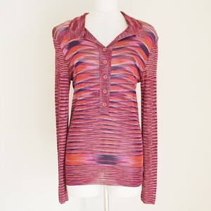 #anc ミッソーニ MISSONI カットソー ピンク系 ボーダー イタリア製 レディース [688084]