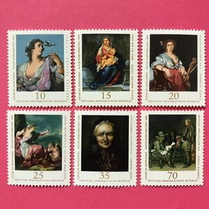 Art hand Auction Unused foreign stamps★East Germany 1976 6 types of paintings, antique, collection, stamp, postcard, Europe