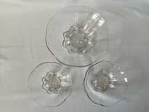 ミスド ポンデライオン ガラス皿 ガラスの器 3個セット 食器 ガラス食器 硝子 ミスタードーナツ ノベルティ 未使用 美品 _画像1