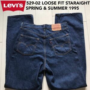 [ быстрое решение ]W33 90's Levi's 529-02 Levi's Roo z Fit темно синий очень толстый распорка длина ног углублять хлопок 100%14 унция soft Denim 5 карман красный tabe