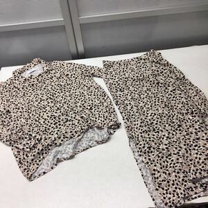  бесплатная доставка *AZULbymoussy azur bai Moussy * леопардовая расцветка Leopard выставить длинная юбка рубашка с длинным рукавом верх и низ в комплекте *S-M#40311sjj36