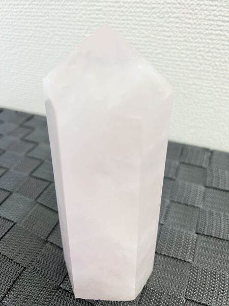 大きめ ローグクォーツ ポイント 置き物 676g クラスター 標本 水晶 ミネラル インテリア