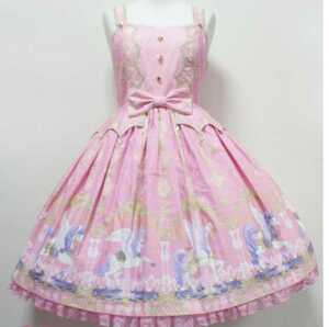  unused Angelic Pretty crystal Dream carnival set jumper skirt over knee Katyusha pink Angelic Pretty 