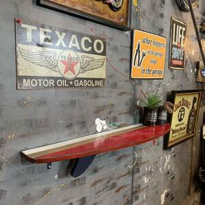  California style. house / surfboard type wall shelf / Long Board display shelf / # store furniture # sea. house # wall deco 