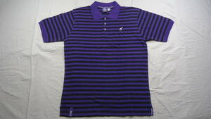 LRG old model polo-shirt with short sleeves purple / black stripe XL half-price 50%offe lure ruji- letter pack post service plus .... delivery Yupack anonymity delivery 
