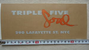 TRIPLE FIVE SOUL Sticker %off トリプル・ファイブ・ソウル NYC ステッカー レターパックライト おてがる配送ゆうパケット 匿名配送 af