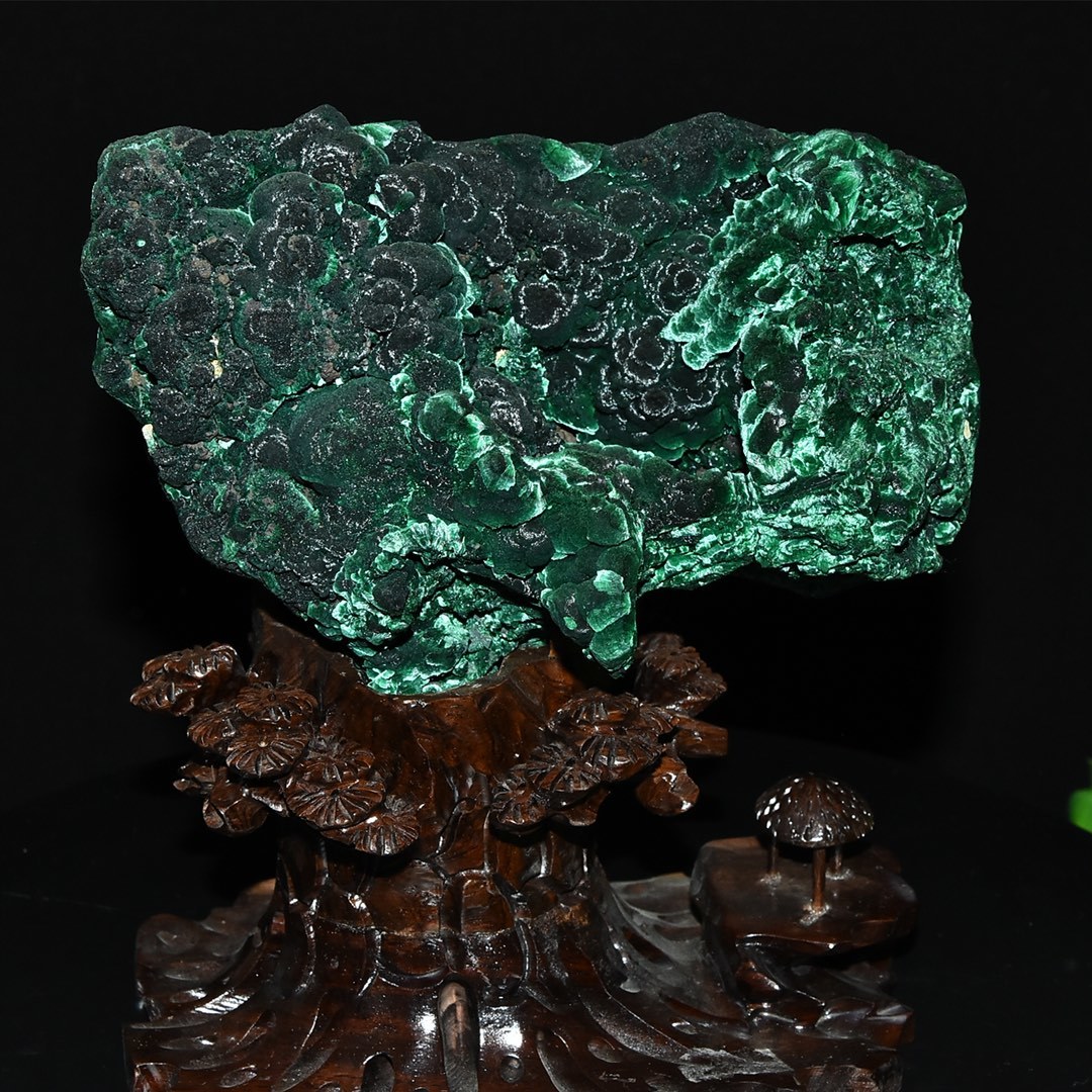 珍品・天然孔雀石・結晶・原石・置物』極細工・古賞物・中国古玩・中国 ...
