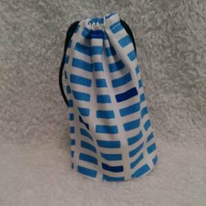 No.79* hand made * lunch sack! blue one point thing 