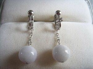 [SAMU] beautiful!! gloss .. natural book@....10.5mm white .. earrings * new goods!