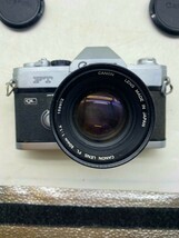 キャノン Canon フィルムカメラ ２台 まとめ FD レンズ A-1 FT QL 50mm F1.4 動作品 露出計 シャッター速度 レンズ目視 OK 秋Y0221-35_画像2