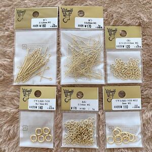 貴和製作所 マットゴールド ハンドメイド アクセサリーパーツ 9ピン ツイスト丸カン Cカン デザインピン