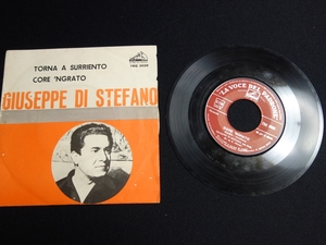 【注意事項あり】 レコード EP版 Giuseppe Di Stefano ジュゼッペ・ディ・ステファーノ torna a surriento 帰れソレントへ 7RQ 3028