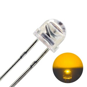 LED hat type 4.8mm yellow color 1200~1500mcd 500 piece 