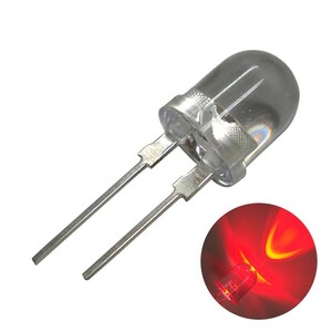 LED 砲弾型 10mm 赤色 6000～8000mcd 50個