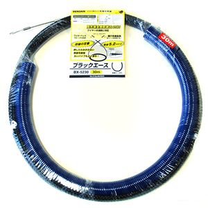 デンサン DENSAN ブラック エース ３０Ｍ BX-5230 通線 工具 ロッド線径：5.2mm 長さ：30m 線材破断荷重：2.4kN(250kgf) 電設 電工