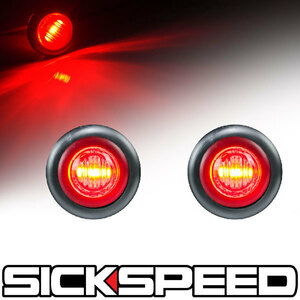 SICKSPEED all-purpose LED marker red 2 piece set USDM JDM embedded Zoomer ruckus scooter Racer replica tail stoplamp 