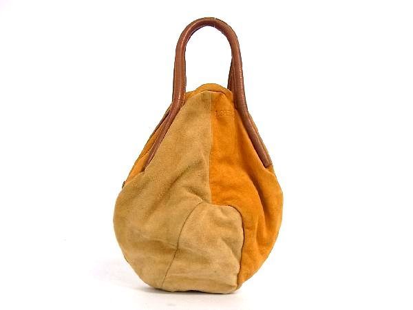 【送料無料/新品】 ワンショルダー スエード パンチング Lロゴ ロエベ バッグ 黄色 イエロー - ショルダーバッグ