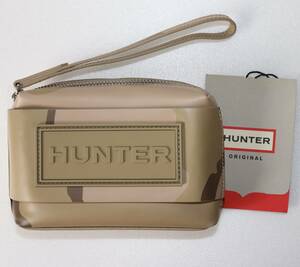 定価12000 新品 本物 HUNTER ORIGINAL RUBBERISED LEATHER WRISTLET WBP4000LRS ハンター バッグ ポーチ 6026