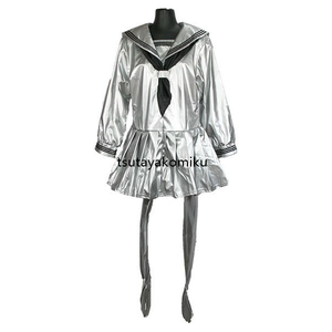  high quality new work woman king enamel sailor long sleeve silver costume play clothes manner shoes . wig optional 