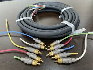 *[ gilding metal RCA plug use image cable 5.3m] Belden component cable (5 color /5RCA many heart RGB coaxial cable ) 1417B* defect have goods 