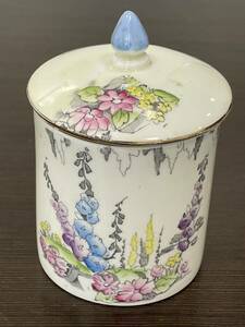 ★【英国アンティーク ヴィンテージ品 洋食器】EB&CO FOLEY CHINA フラワー/花柄 コテージガーデンデザイン シュガーポット★