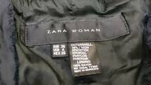 中古　ZARA　WOMAN　ザラ ツイード ジャケット フロントリボン　黒　36　送料レターパックプラス520円_画像4