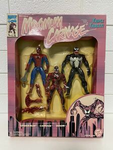 '90s 当時物 トイビズ社製 マキシマムカーネイジ　スパイダーマン、ヴェノム、カーネイジ(検)アメコミ　マーベル アベンジャーズ