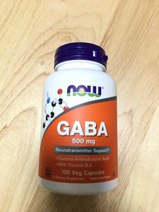 《送料無料》GABA 500mg ビタミンB6配合 100カプセル ガンマ アミノ酪酸 《サプリメント now foods ナウフーズ ギャバ ネルノダ サプリ》