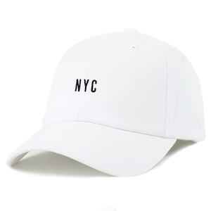 ユニセックス コットンキャップ カーブキャップ ボールキャップ ミニマム ロゴ NYC MINI LOGO UNISEX COTTON CAP BALL CAP ホワイト