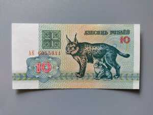 . unused bela Roo si note 10kape squid 1992 year foreign note 10 lube ru oo yama cat mountain cat knight. . chapter 