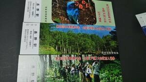 0319-4【国鉄記念きっぷ】第28回日本野鳥の会全国(戸隠)大会記念入場券 長野駅 信越本線 昭和57年【5枚組】