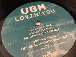 12”★UBM / Lovin' You / Untidy DJ's / ハード・トランス！