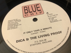 12”★Dica & The Living Proof / It Only Takes A Minute / シンセ・ポップ / ヴォーカル・ハウス・クラシック！Tavares カバー！