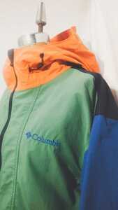 Old Columbia Hazen multi color Jacket 00s コロンビア ヘイゼン マルチカラー ナイロン パーカー ジャケット パッカブル ビンテージ 　