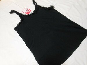 ☆新品タグ付き☆授乳機能フリルキャミソール(M)＊黒＊