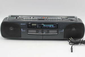 【1円～】 SONY/ソニー CFS-W404 STEREO ラジオ カセット レコーダー ラジカセ 黒/ブラック オーディオ機器 アンティーク レトロ