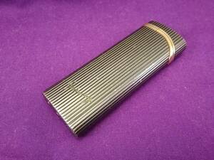 GV turbo lighter Windproof* gunmetal stripe * working properly goods 