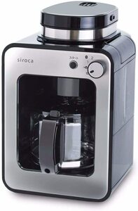 シロカ 全自動コーヒーメーカー 新ブレード搭載 [アイスコーヒー対応/静音/コンパクト/2段階/豆・粉両対応/ガラスサーバー] SC-A211 