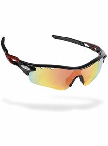偏光レンズ スポーツサングラス UV400 紫外線をカット フルセット