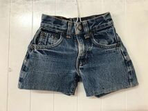 レターパックプラス可 キッズ リーバイス Levis big E 古着 USA 裏刻印 ヴィンテージ ビッグE デニム ショートパンツ ジーパン Y-11-20_画像1