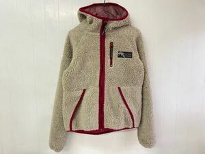  price cut! XS size [ Wild Things ] WILD THINGS boa jacket fleece jacket beige / boa fleece red piping tube AO