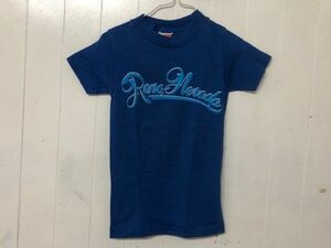 クリックポスト可 キッズ SMALL 8 半袖 Tシャツ Royal FIRST CLASS 古着 USA アメリカ ヴィンテージ BLUE Y-9-31