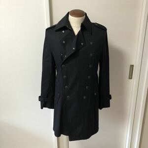 【大幅値下げ】【レア品】【新品】サイズM BURBERRY BLACK LABEL バーバリーブラックレーベル　ナポレオン トレンチコート 黒　ナイロン