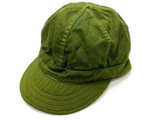  Vintage KROMER KLEAN KLOTH KAPk Laumer clean KKK Work cap cotton over large after . Moss hat 71/8 approximately 56.5 [l-0118]