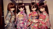 BJDドール用衣装セット MDD/MSDサイズ 全4色 球体関節人形 doll 浴衣 和服_画像1