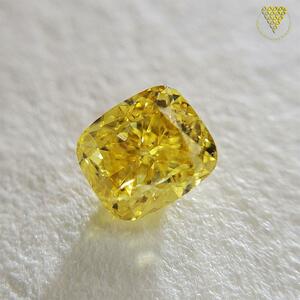 0.286 ct Fancy Vivid Yellow I1 CGL natural yellow diamond loose cushion Shape DIAMOND EXCHANGE FEDERATION