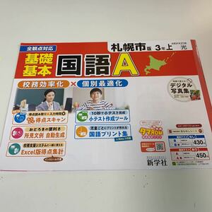 Y25.438 国語A 札幌市版 ドリル 計算 小学3年 上 受験 テスト プリント 予習 復習 国語 算数 理科 社会 英語 家庭科 教材 家庭学習