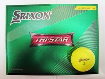 新品★ダンロップ★SRIXON TRI-STAR ボール★スリクソン トライスター★2022★アライメント サイドマーク★パッション イエロー★3箱★36球_画像1