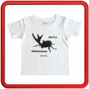 新品♪ 送料無料♪ INSECTENS カブトムシ Tシャツ 100サイズ 半袖 キッズ 昆虫 虫 綿100% シンプル かっこいい キッズTシャツ！