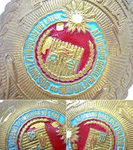 レア フィリピン マニラ警察 ポリスバッジ KABATAS NG MAYNILA POLICE 717 真鍮製 ゴールド アンティーク 警察グッズ 紋章 ピン 定形外 _画像9